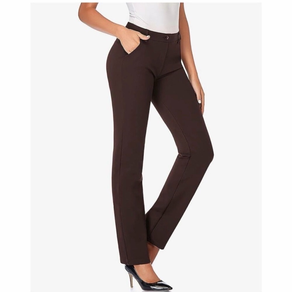 Tapata Brown Flared Soft Pull On Trouser Pants
